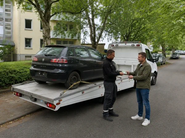 Autoverwertung Wetter: Fahrzeughalter erhält für sein verladenes Schrottauto eine Restwertvergütung